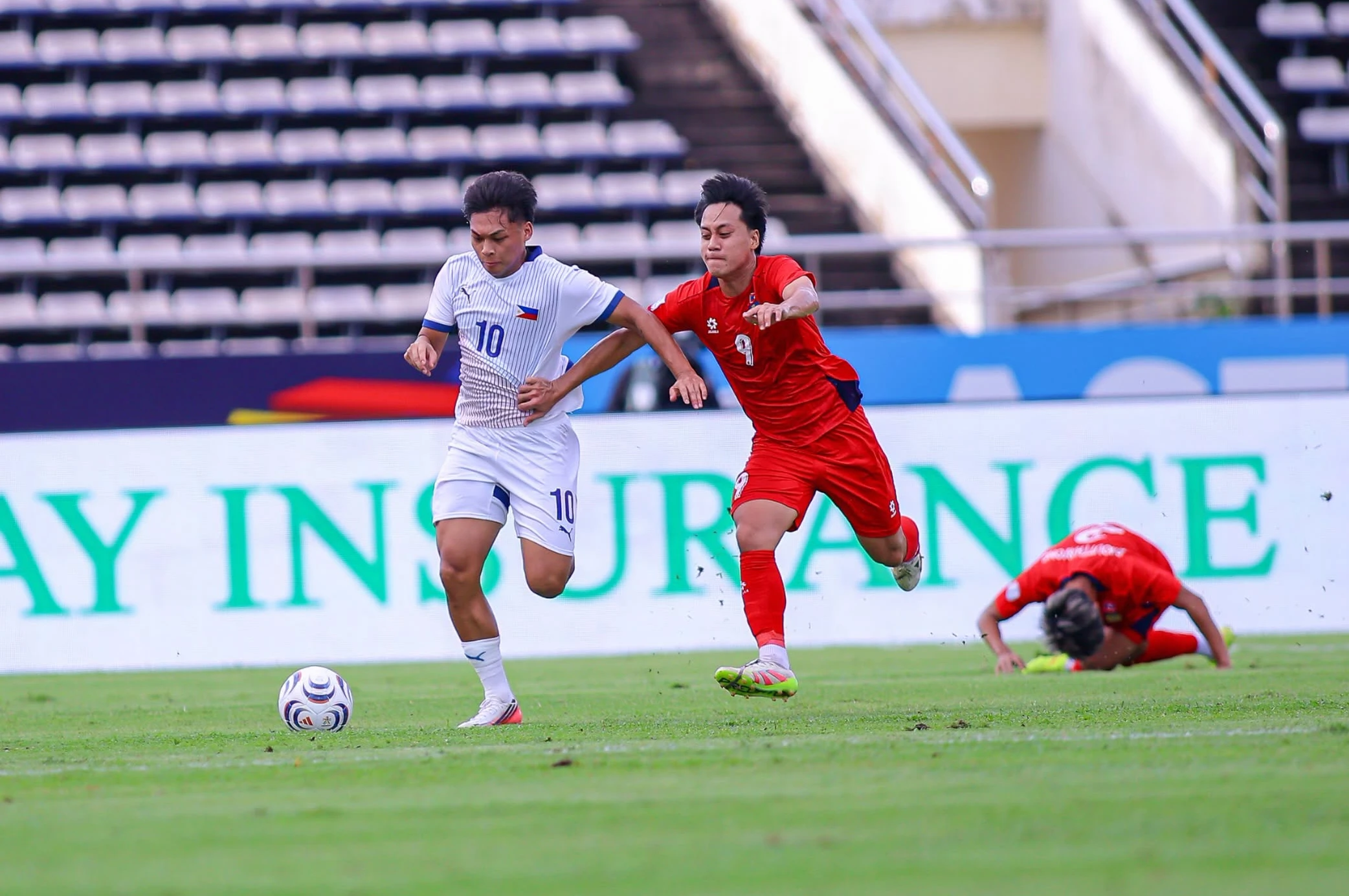 Lào vỡ trận sau thẻ đỏ, Philippines thắng đậm 4-1 tại AFF Cup 2026 (Ảnh: Liên đoàn Bóng đa Philippines