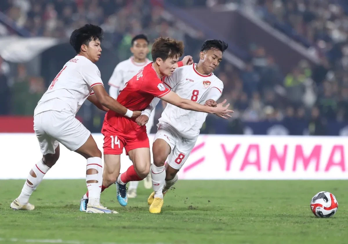 Tuyển Việt Nam từng vất vả để thắng Indonesia (lứa U21) tại ASEAN Cup 2024. Ảnh: VFF