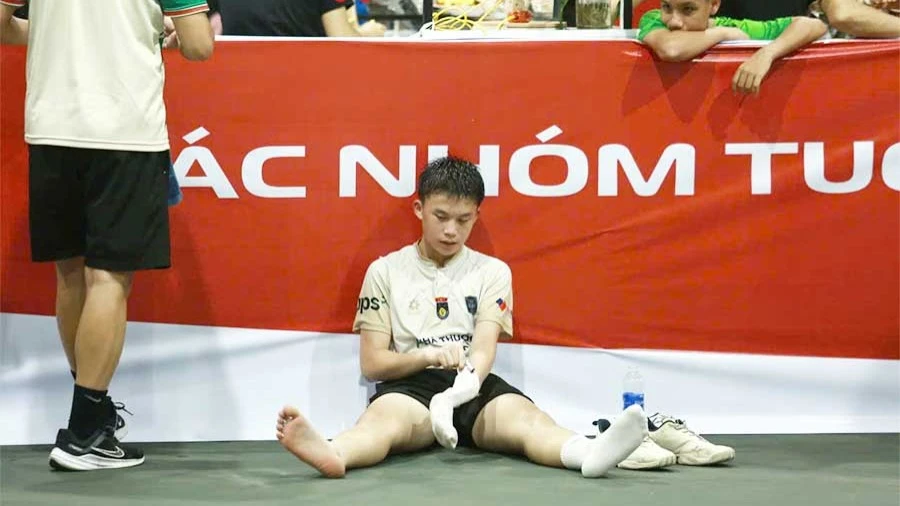 Vượt chấn thương, tay vợt CAND tạo màn ngược dòng cảm xúc tại giải pickleball trẻ quốc gia