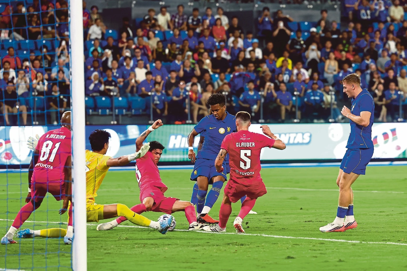 Estevao trong trận giao hữu giữa JDT của Malaysia và Chelsea tại Sân vận động Sultan Ibrahim. (Ảnh: Bernama)