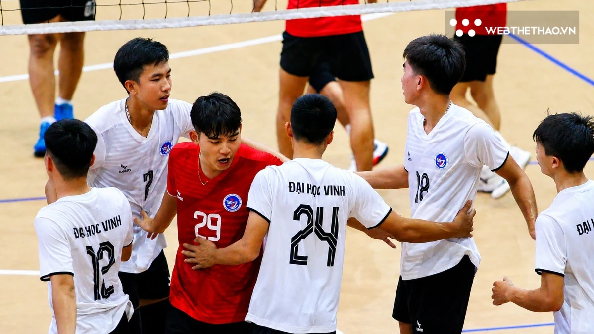 Bí quyết giúp ĐH Vinh có “hat-trick” ngược dòng cảm xúc ở NUC bóng chuyền 2026