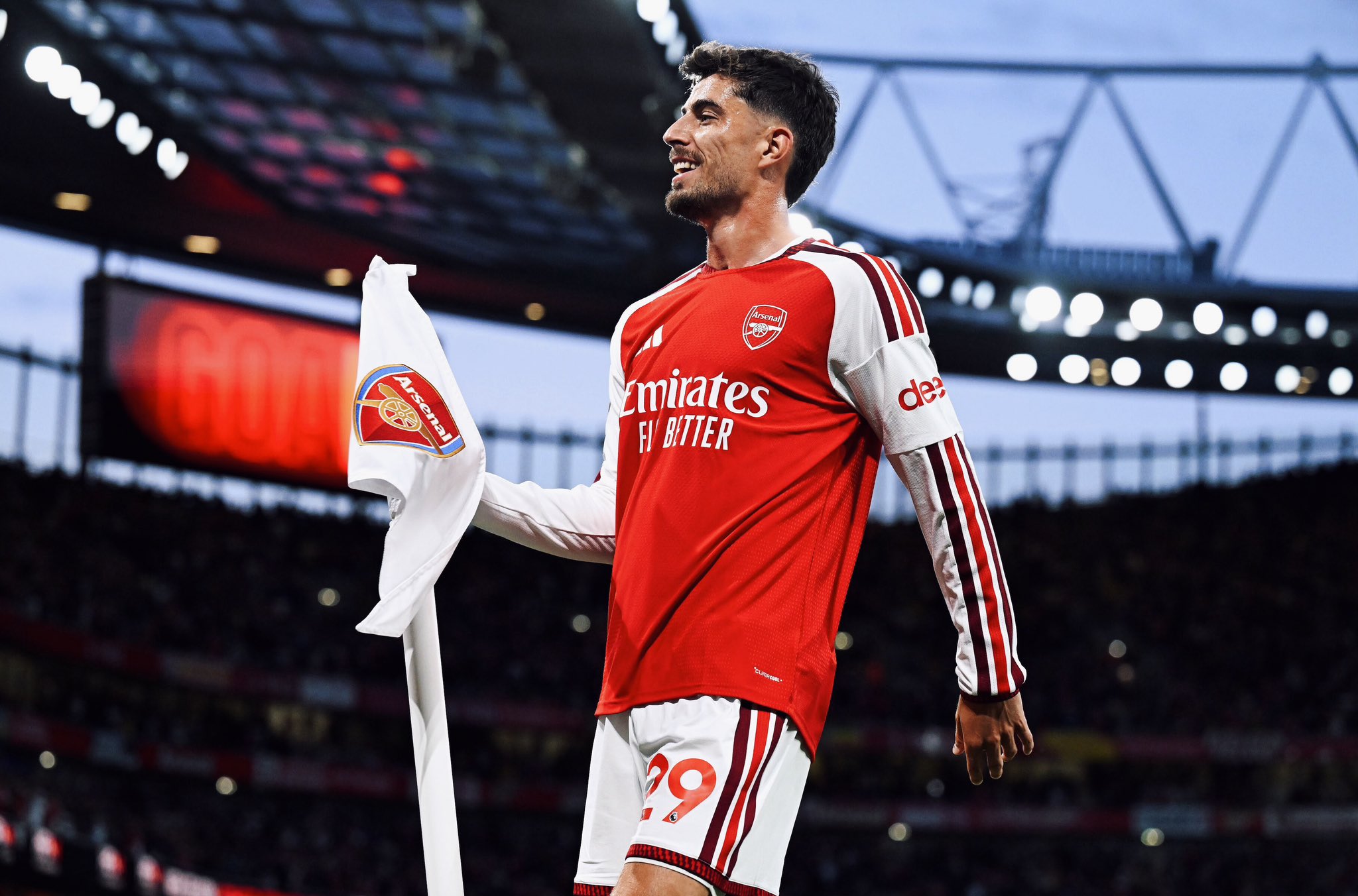 Havertz đã chứng tỏ sự hiệu quả khi đá tiền đạo mũi nhọn cho Arsenal (Ảnh: x.com)