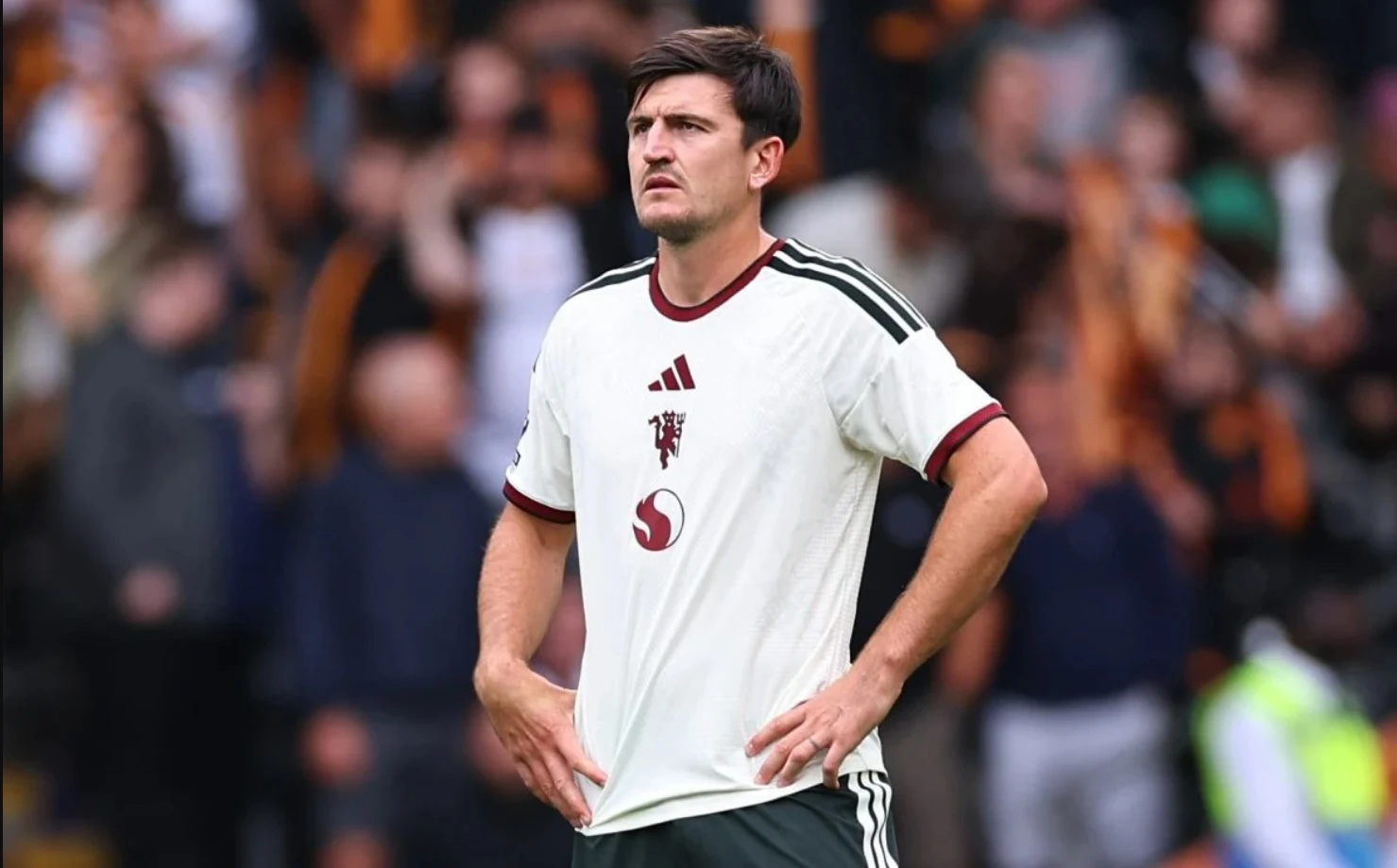 Biểu cảm của Maguire nói lên tất cả trong trận thua của Man United trước Hull City (Ảnh: Getty Images)
