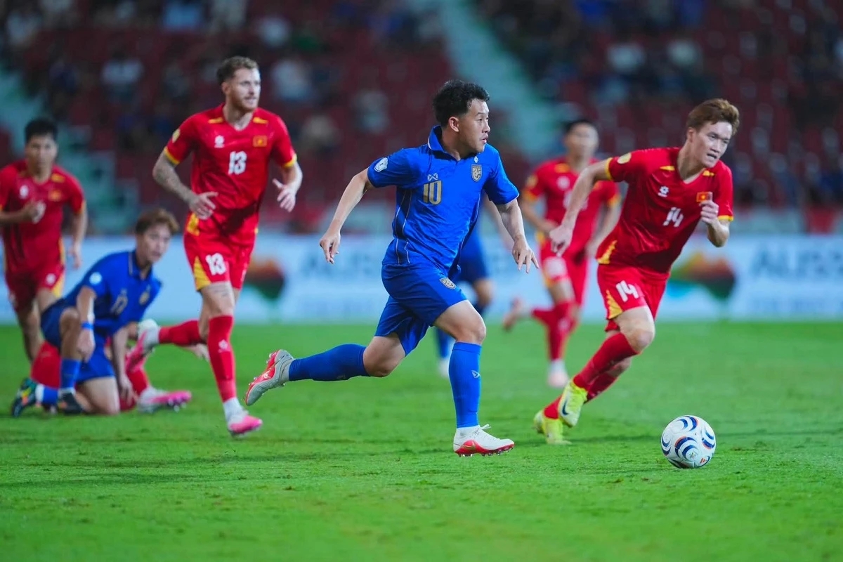 Thái Lan thua Việt Nam 0-2 ngay trên sân nhà ở lượt đi chung kết ASEAN Cup 2026 (Ảnh: ThailandntO