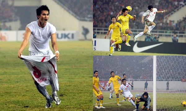 Chiến thắng ở chung kết AFF Cup 2008 cũng là thắng lợi duy nhất của Việt Nam trước Thái Lan ở đấu trường này suốt 20 năm. Ảnh: VTV