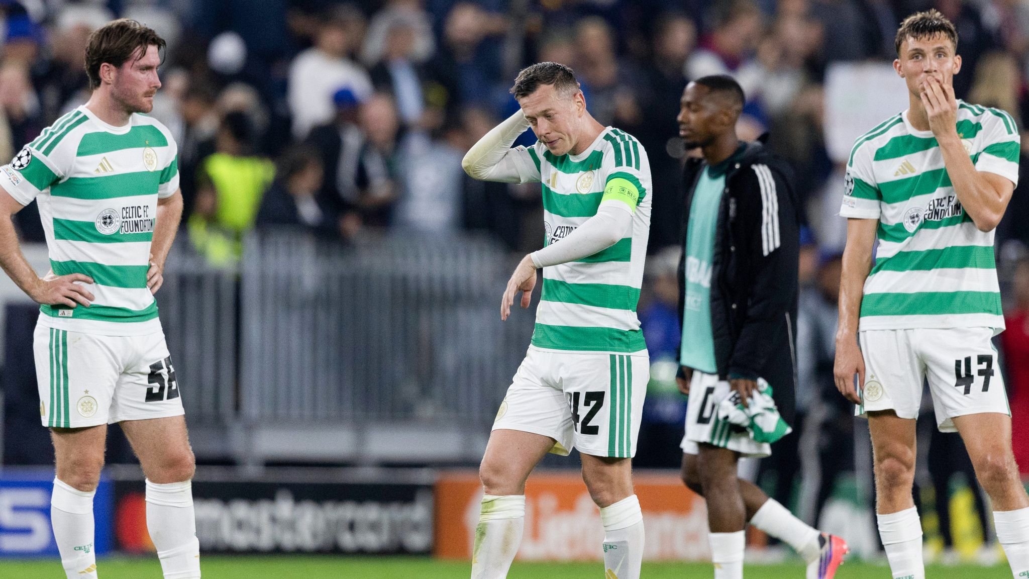 Celtic tạo được lợi thế dẫn 4 bàn nhưng vẫn bị loại ở vòng play-off Champions League (Ảnh: Sky Sport)