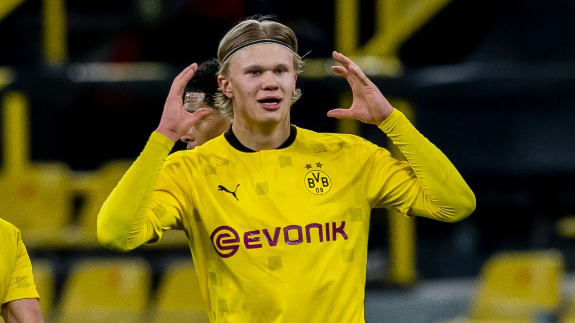 Haaland từng tạo dấu ấn đặc biệt ở Champions League trong màu áo Dortmund (Ảnh: UEFA)