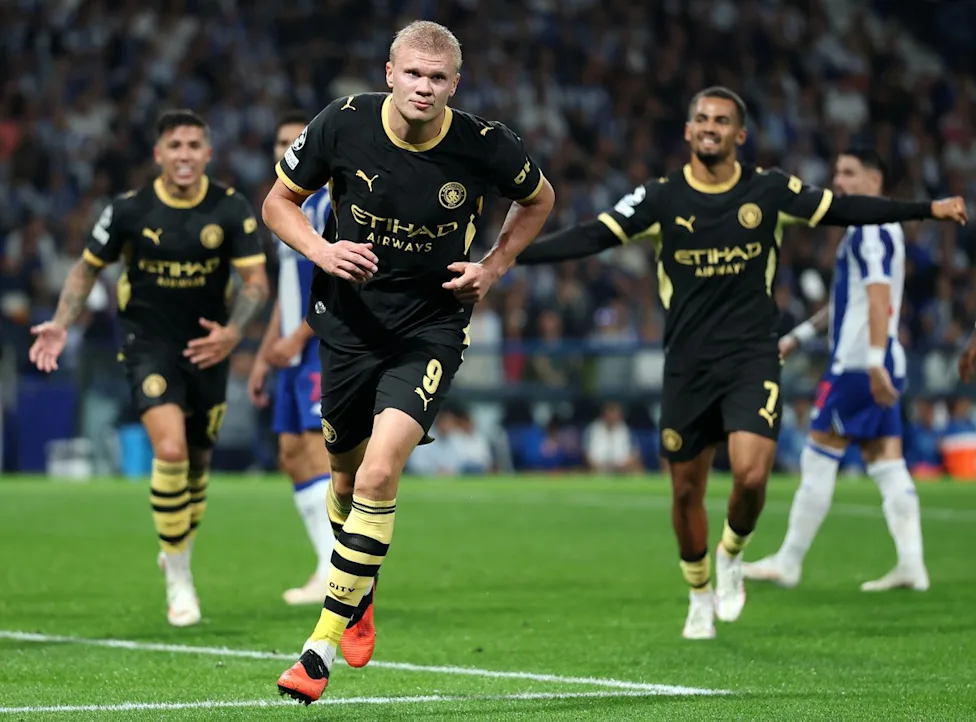 Haaland vừa lập cú đúp cho Man City trước Porto ở Champions League (Ảnh: Getty)