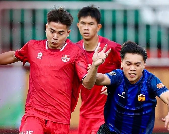 HAGL thua ngược ngay trên sân nhà trước Hải Phòng. Ảnh: VPF